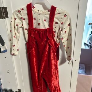 Baby’s 18 months overalls and shirt set